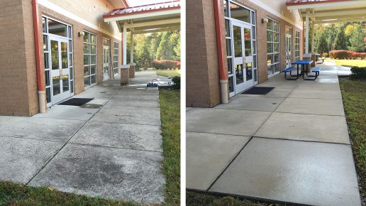 power-washing-raleigh-school